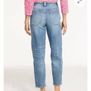 Talbots Women Relaxed Barrel Jeans Size 16 Carlina Wash Denim😍